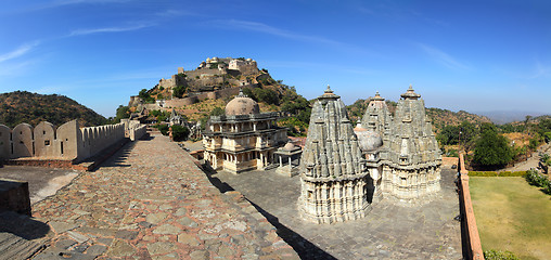 Image showing panorama of kumbhalgarh fort in india