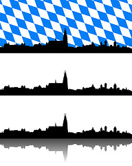 Image showing Silhouette of Regensburg, Bavaria