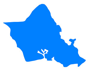 Image showing Map of Oahu