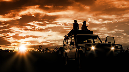 Image showing adventure sunset