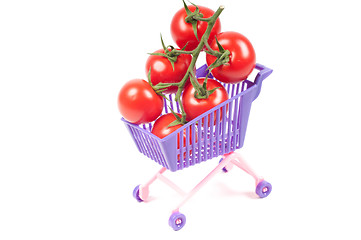 Image showing Conceptual photo with miniature shopping-cart