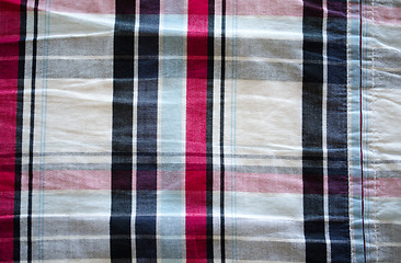 Image showing fabric material square red blue black background 