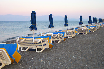 Image showing empty beach in Greece 