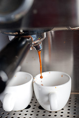 Image showing espresso coffe making with professional machine