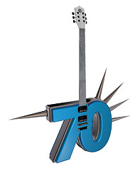 Image showing number seventy guitar