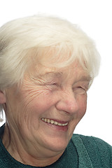 Image showing Old woman laughing