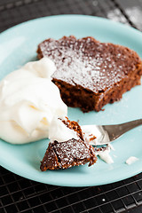 Image showing Slice of chocolate cake