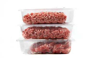 Image showing raw steak and hamburger meat 