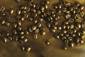 Image showing golden coffee background