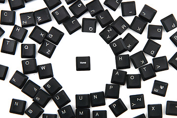 Image showing keyboard keys background with keybord home