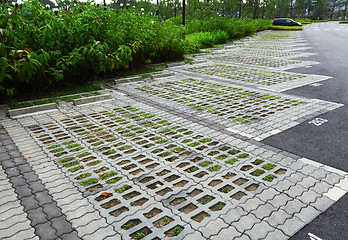 Image showing outdoor car park