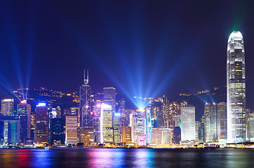 Image showing Hong Kong city skyline view at night
