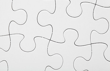 Image showing White jigsaw puzzle