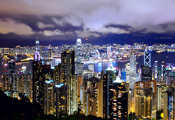 Image showing Hong Kong Skyline at night