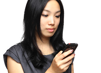 Image showing business woman use cellphone