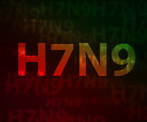 Image showing H7N9 avian flu bokeh background