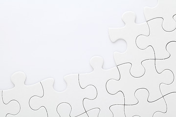 Image showing White jigsaw puzzle