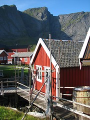 Image showing Fishermen's cabin on the Lofoten Islands