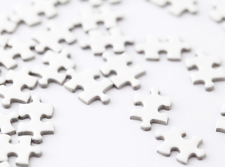 Image showing White jigsaw puzzle