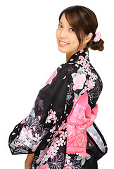 Image showing Japanese woman with traditional cloth