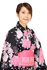 Image showing Japanese kimono woman