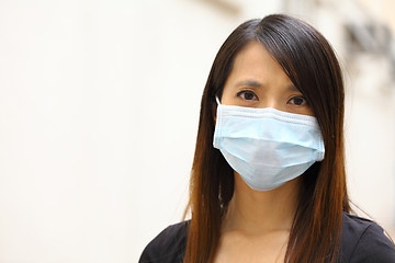 Image showing Asian woman wearing face mask