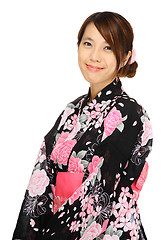 Image showing Japanese kimono woman