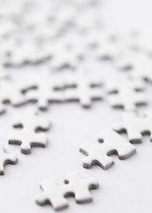 Image showing White jigsaw puzzle