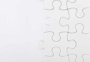 Image showing White jigsaw puzzle