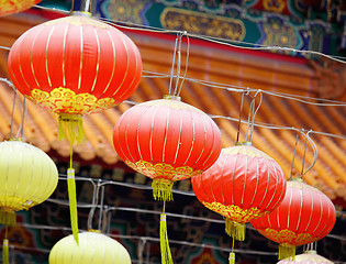 Image showing Rows Of Chinese Lantern