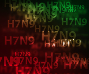 Image showing H7N9 avian flu bokeh background