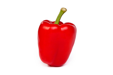 Image showing A red bell sweet pepper isolated on white