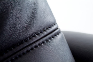 Image showing Seam on black leather