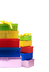 Image showing Colour gift boxes