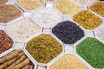 Image showing Dried fruit and nuts mix in Dubai market