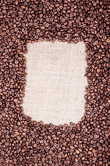 Image showing Brown roasted coffee beans.