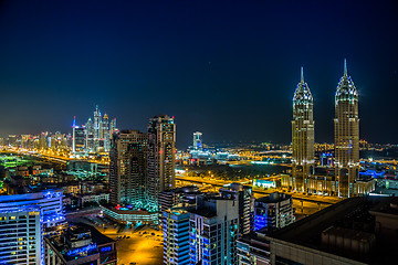 Image showing Dubai downtown. East, United Arab Emirates architecture