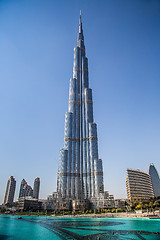 Image showing View on Burj Khalifa, Dubai, UAE, at night