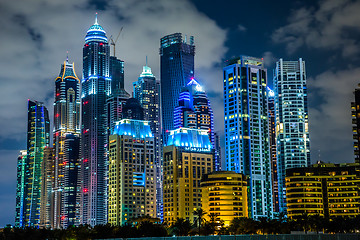 Image showing Dubai Marina cityscape, UAE