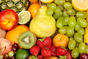 Image showing Huge group of fresh vegetables and fruits