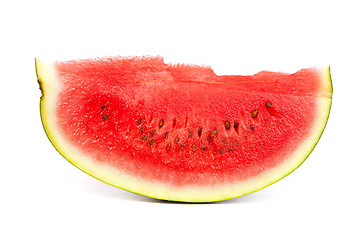 Image showing Slice of Watermelon isolated on white