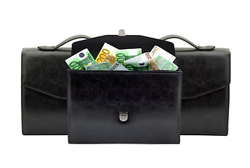 Image showing Briefcase with money