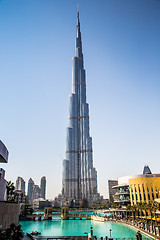 Image showing View on Burj Khalifa, Dubai, UAE, at night