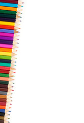 Image showing Assortment of coloured pencils