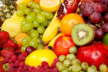 Image showing Huge group of fresh vegetables and fruits