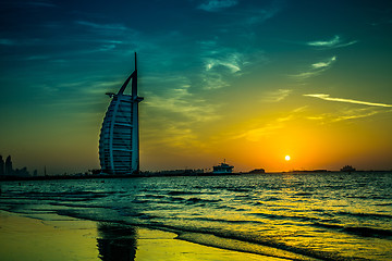 Image showing Burj Al Arab is a luxury 5 stars hotel