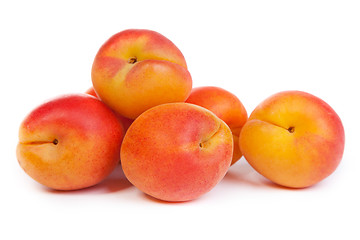 Image showing Apricots on a white background