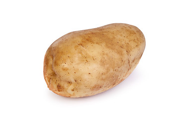 Image showing One potato isolated on white