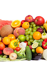 Image showing Huge group of fresh vegetables and fruits