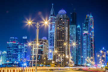 Image showing Dubai Marina cityscape, UAE